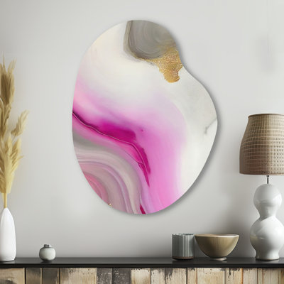 Hartzog - art mural en métal asymétrique en marbre, impression d'art moderne en forme libre