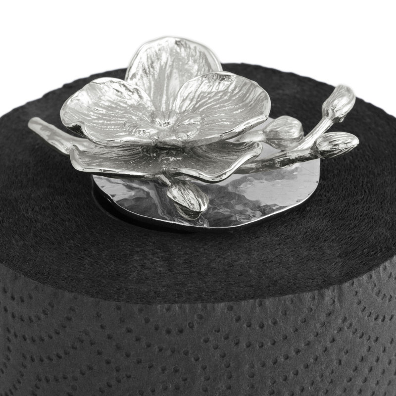 White Orchid Standing Paper Towel Holder
