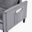 Canapé moderne en velours gris foncé, canapé-lit gigogne, petit canapé décontracté deux places avec dossier, avec coussin et poches, mobilier de salon, canapé-lit convertible 3 en 1.