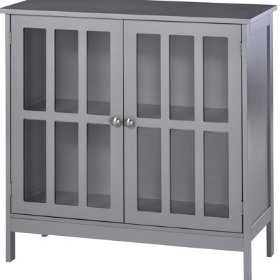 Sideboard, Gray With 2 Doors Storage. Suited For Different Spaces. Material, Robust. 31.5" L X 14.25" W H Buffet Cabinet, Sideboard Organized Home. Solid , Versatile