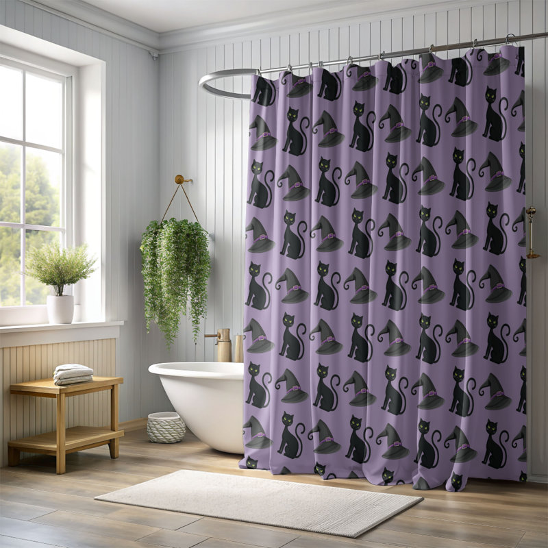Witchy Passion - Rideau de douche standard 1 pièce, H 74 po x l 71 po