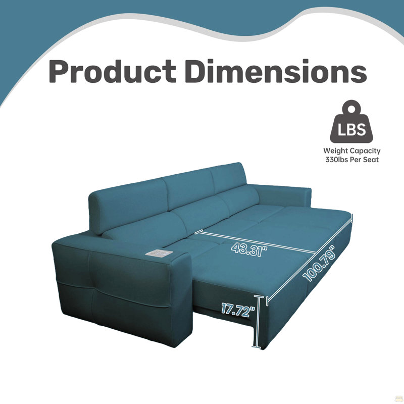 Canapé inclinable électrique, canapé inclinable électrique modulaire 3 places avec stéréo Bluetooth, Bleu