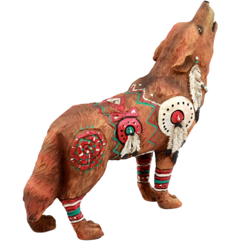 Figurine bébé hurlant loup totem d’esprit tribal native Cottleville