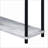 Desks: Antique White &amp; Black Office Desk with 3-Tier Bookshelf, 34.5H x 39.5W x 32.5D | Wood+Metal
