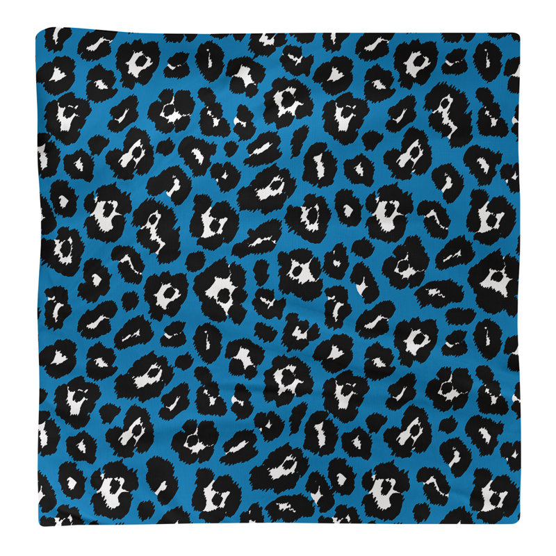 Serviette de table en coton Detroit, Bleu Honolulu / blanc, 22 po x 22 po