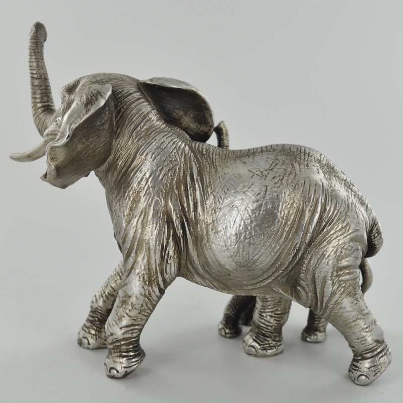 Alexandro Elephant Family Silver Figurine