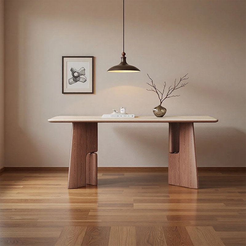 Modern Rectangle Sintered Stone Dining Table, 29.52"H x 70.86"L x 35.43"W