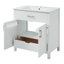 Meuble-lavabo de 30 pouces avec lavabo en céramique et beaucoup de rangement - le choix parfait pour les petites salles de bain-116234292