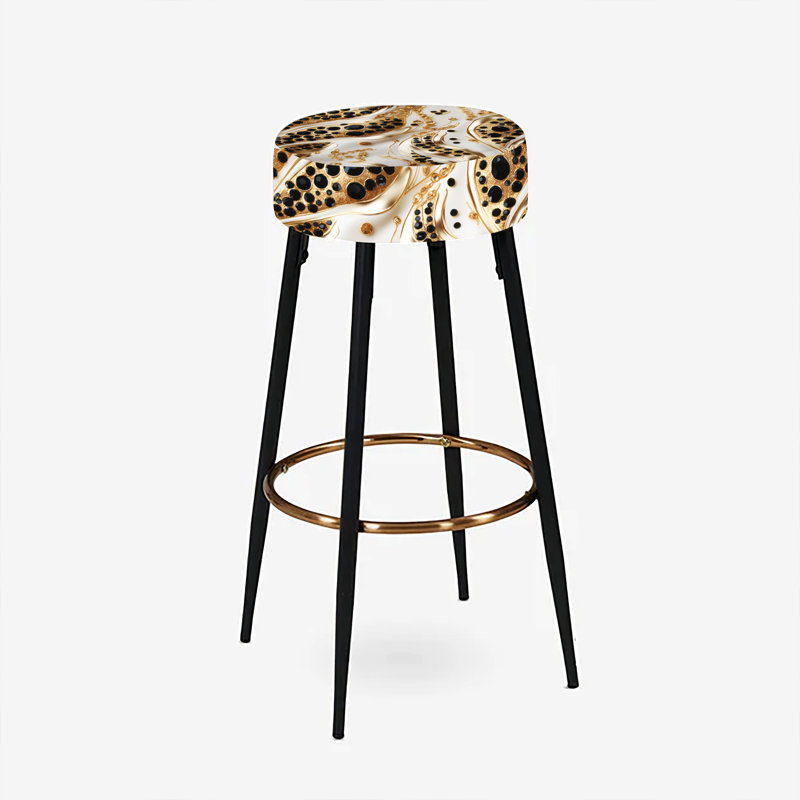 Gineen - Ensemble de 2 tabourets de bar en marbre