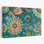 Paon décoratif décoratif aubergine - Boho bleu abstrait