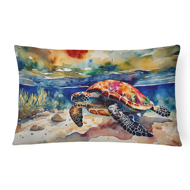 Loggerhead Sea Turtle Throw Pillow