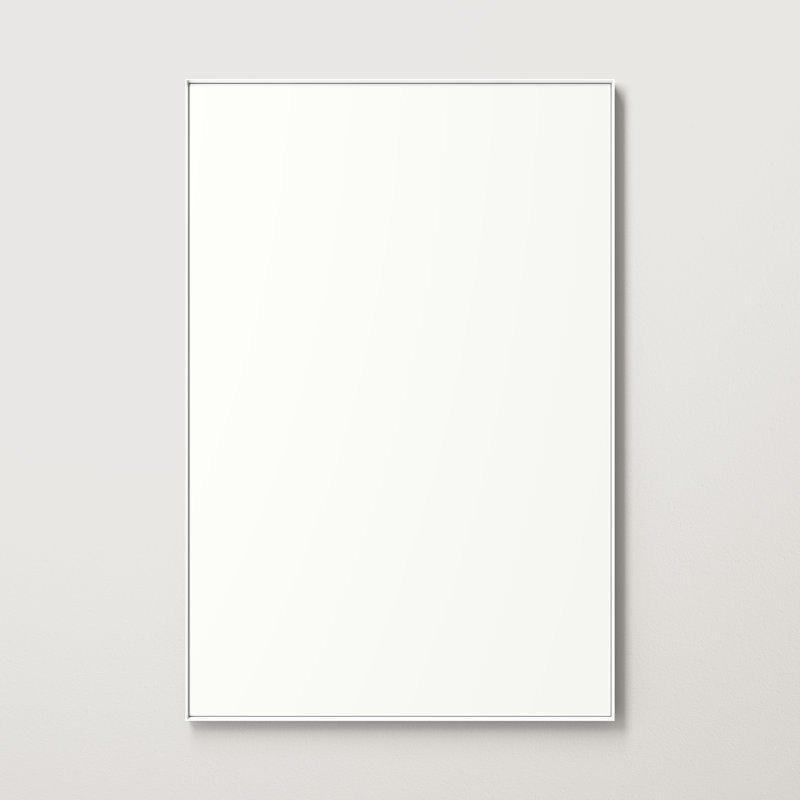 Miroir de salle de bain Gerlando, 40 po x 30 po, Blanc