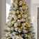 7ft Snow Flocked Pine Artificial Christmas Tree with 350 Clear and White Lights