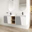 Meuble-lavabo double 59,62 po avec plateau en céramique Draedon