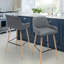 Padang Upholstered Counter Stool with Metal Frame-68025964