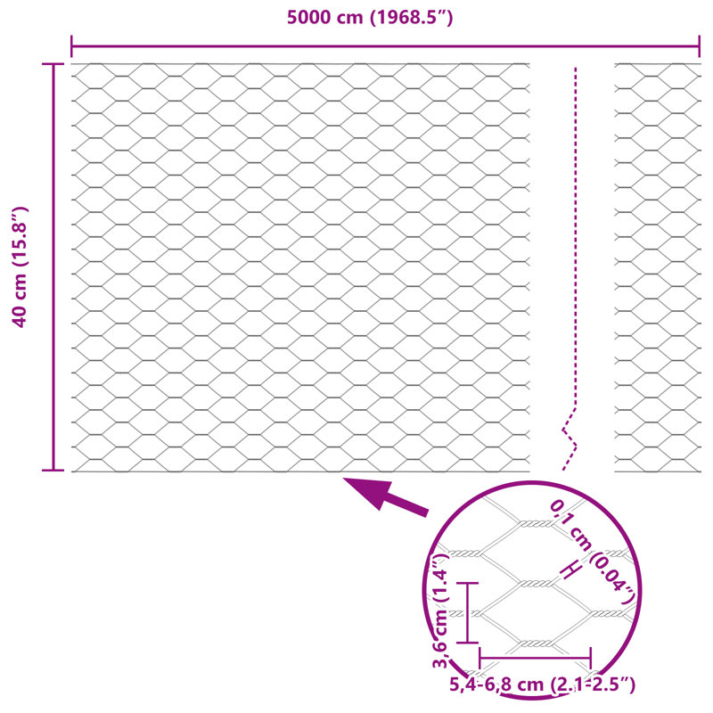 40 cm H x 5000 cm W Steel Fence Panels Fencing