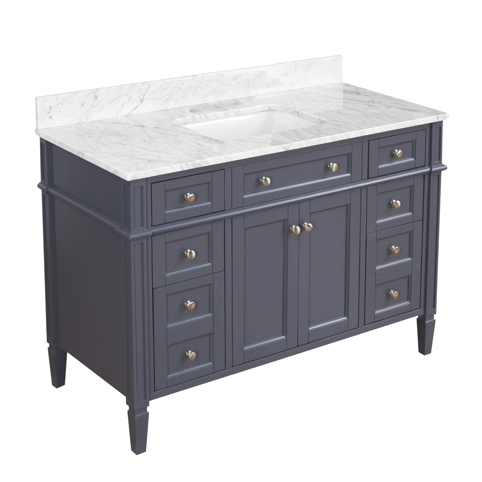Lakeland 48'' Single Bathroom Vanity, Marine Gray