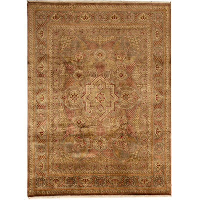 Avalon Wool Oriental Area Rug in Brown