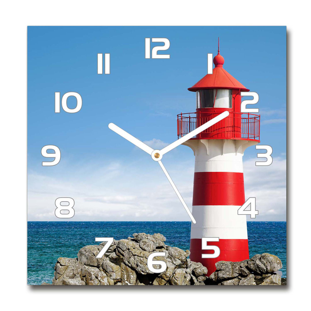 Analoge Wanduhr Jioni Lighthouse 60 cm Geräuschlos