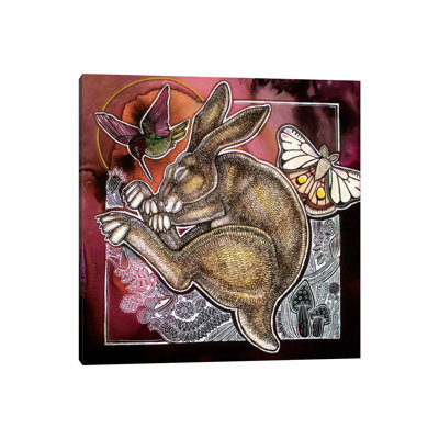 The Dreaming Hare 1 Piece Wrapped Canvas Wall Art