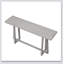 Console rectangulaire élégante de 59,84 po, pour une utilisation intérieure et extérieure durable, idéale pour l'entrée, le couloir, le salon et le patio, gris-206209720