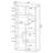 Multiple Geometric Rectangular 10-shelf Bookcase
