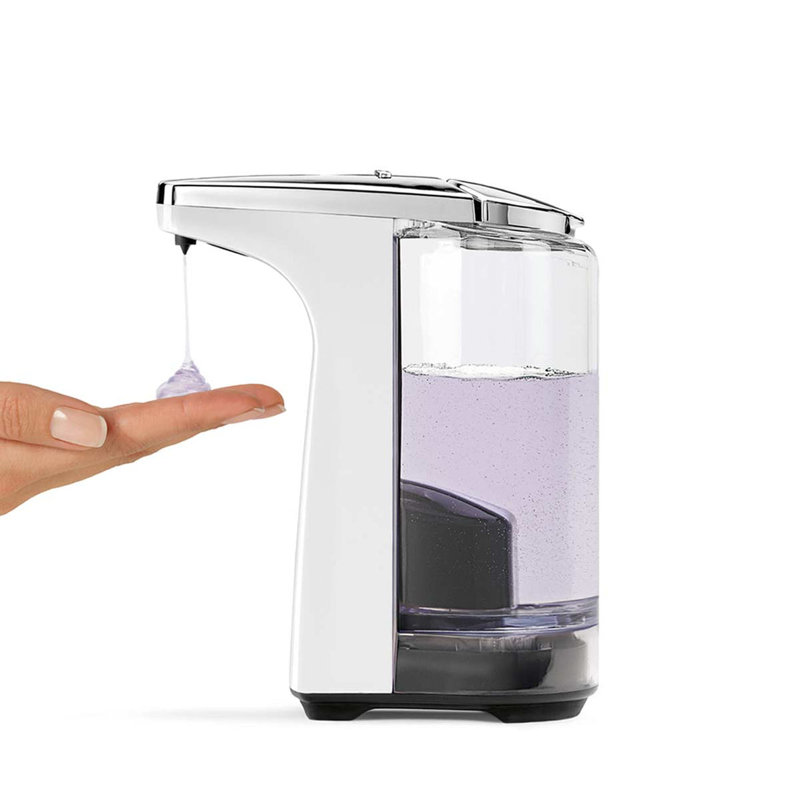 Simplehuman 8 oz. Touch-Free Sensor Liquid Soap Pump Dispenser with Soap Sample, White
