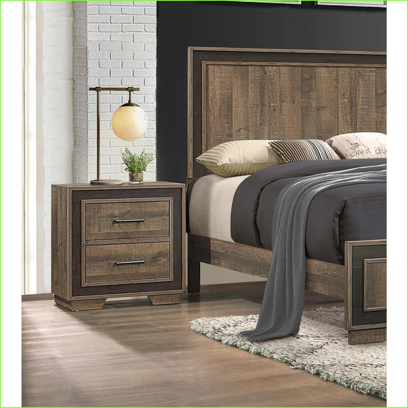Table de chevet 2 tiroirs Rustic