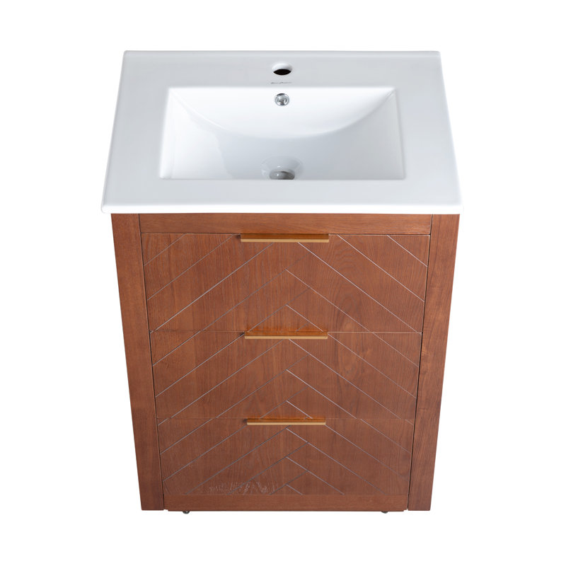 Meuble-lavabo autoportant 24 po Daxton, Blanc
