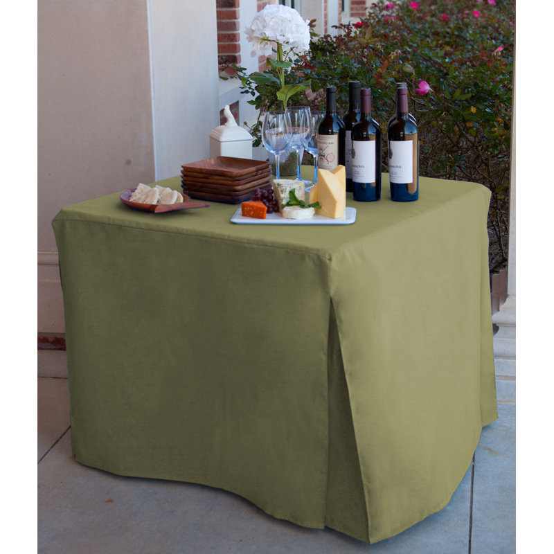 Tablevogue 34-Inch Square Table Cover, Olive