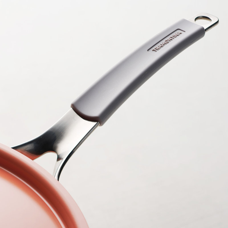 Persimmon Orange 5 qt Ceramic Non-Stick Saute Pan Set with Lid