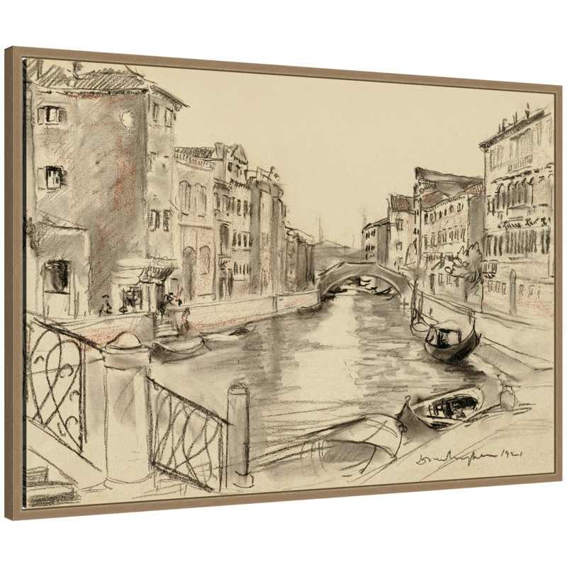 «Canal at Venice» par Shaw Smith, par Smithsonian American Art Museum, reproduction d'art sur toile encadrée