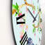 Motif de fleurs et d'oiseaux en bleu - Horloge murale traditionnelle-60280617