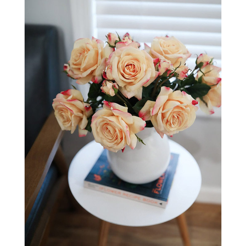 Real Touch Prestige Soft Yellow Rose 22", Pink