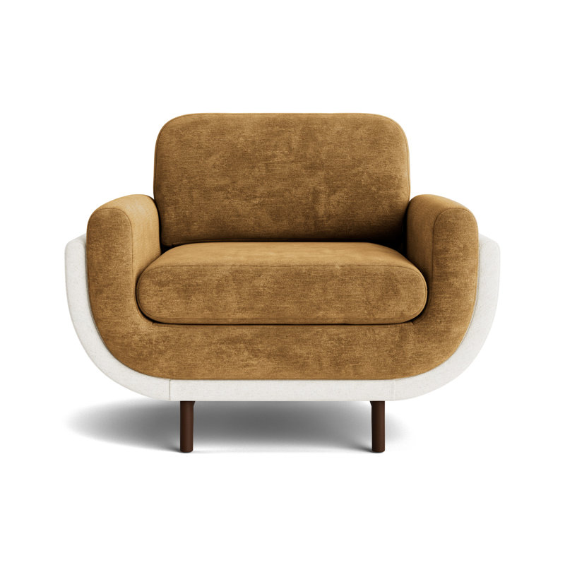 Regatta Chair, Vintage Chenille-Bronze/Textured Slub Weave-Linen, Sienna
