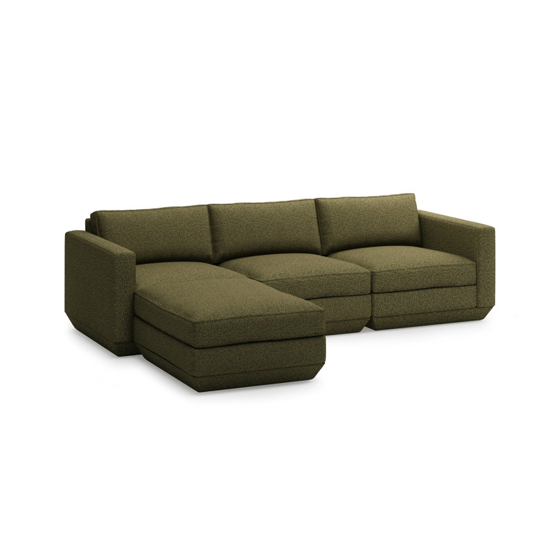 Podium Modular 4-Piece Sectional, Left Hand Facing, Copenhagen Terra