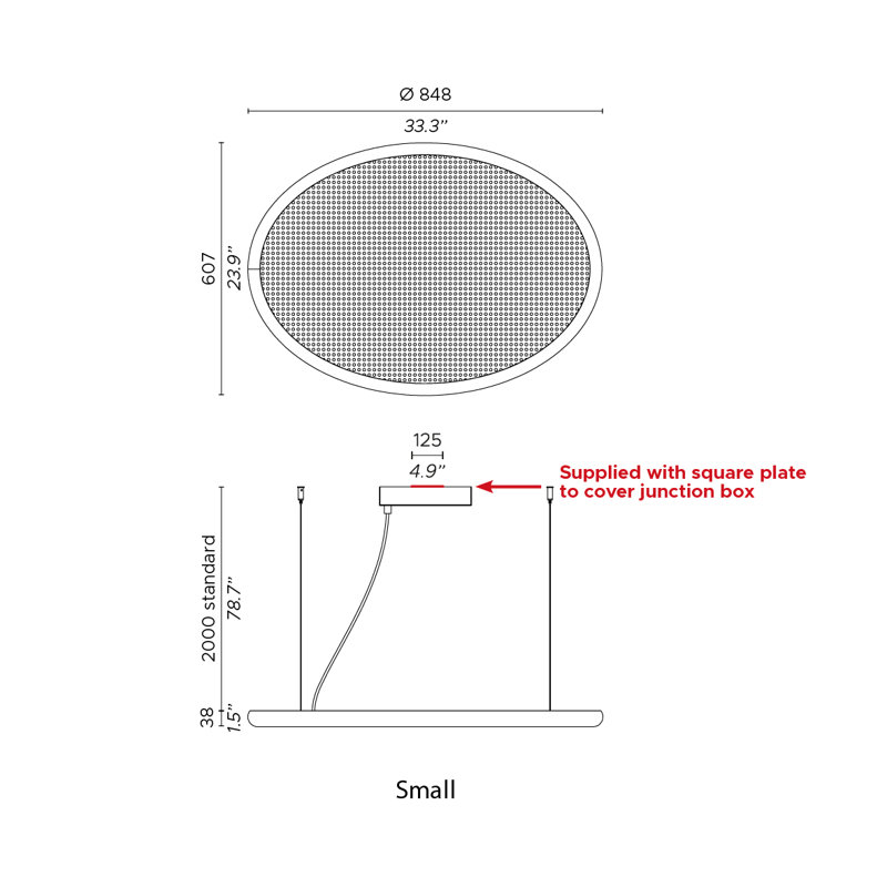 Bogotà So Light, 1.5" H x 33.3" W x 23.91" D, Black/White Calacatta