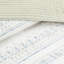 3 pièces de courtepointe en microfibre taupe / bleu en microfibre, double / grand, facile à entretenir avec matelassage à rainures, double / grand