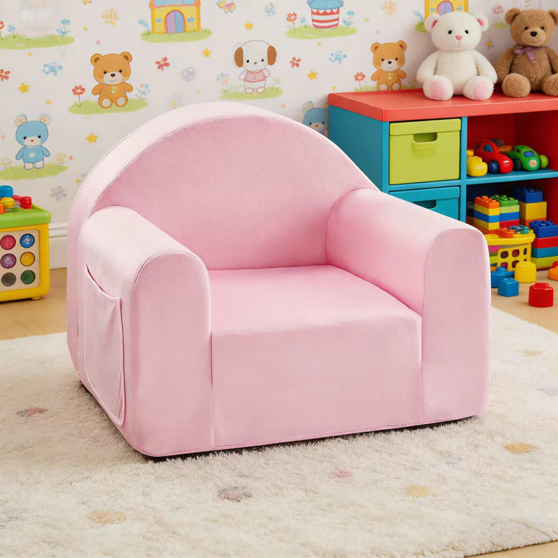 Fauteuil convertible 2 en 1 pour enfants, Rose