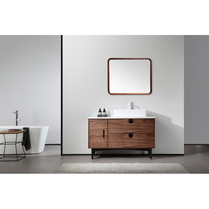 Vela Mirror, Walnut, 35.5" x 23.5"