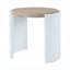 Modern Oak And White Gloss End Table - Living Area Statement High Oval Space Allure
