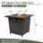 28" Propane Gas Fire Pit Table