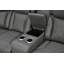Canapé d'angle inclinable électrique en forme de L avec console audio Bluetooth, revêtement en similicuir gris, appuie-tête électrique, éclairage d'ambiance DEL, porte-gobelets et rangements-683749098