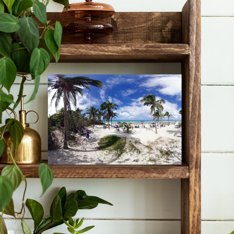 Palmiers, Varadero, Cuba, paysage abstrait, art mural, H 12 po x l 18 po