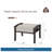 Set Of 2 All-Weather 26” Width Metal Ottomans, Black Frame With Gray Cushions-740232937