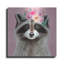  «Floral Raccoon» par Elizabeth Tyndall, art mural en métal, 12 po x 12 po-1012612510