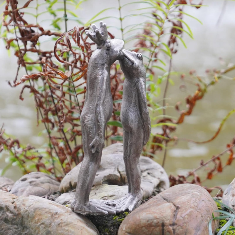 Statue de jardin couple grenouille