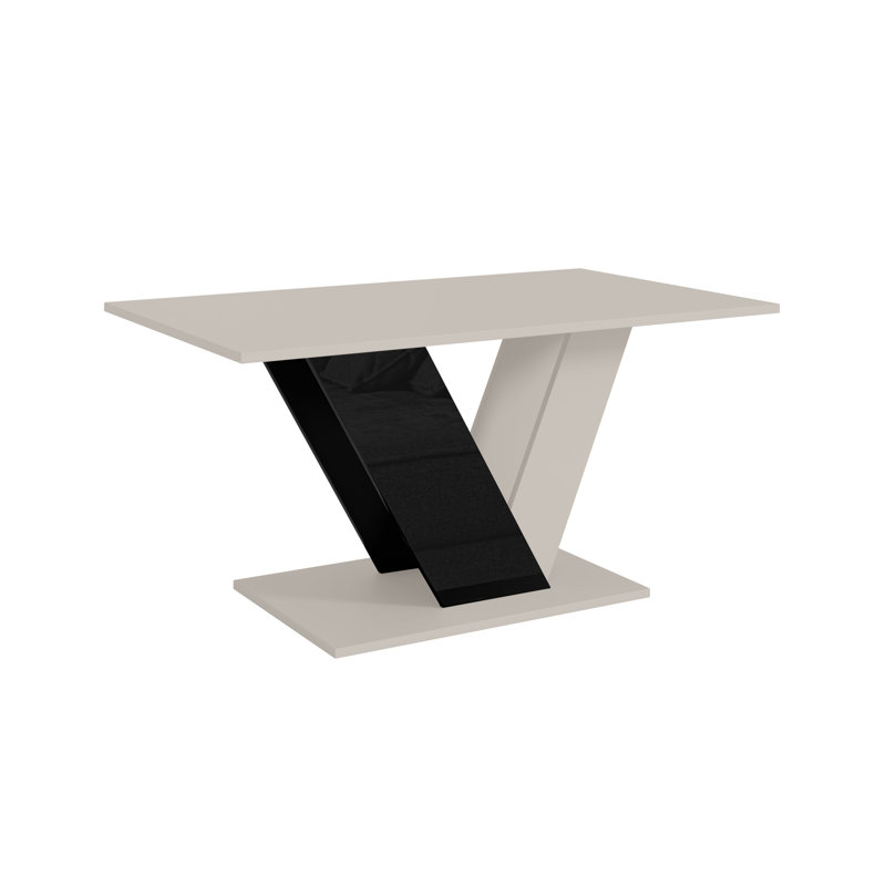 Pedestal Coffee Table, Cashmere/Black