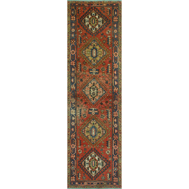 One-of-a-Kind 2'11 X 10'4 New Age Runner Wool Area Rug in