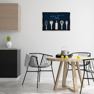 Let's Eat Kitchen Utensils Floating Frame, design by Lux + Me Designs
